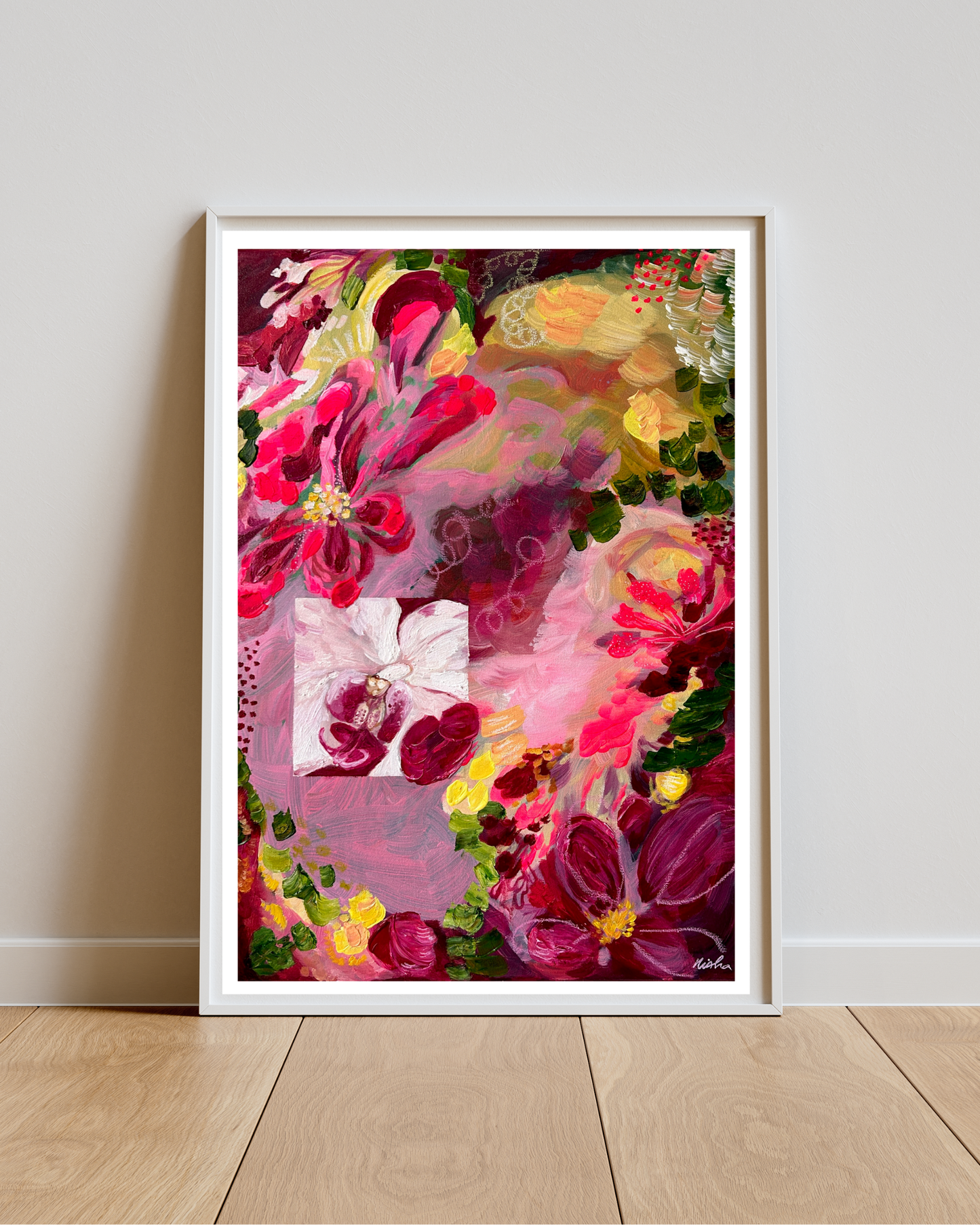 Flowers in Fluorescent Print