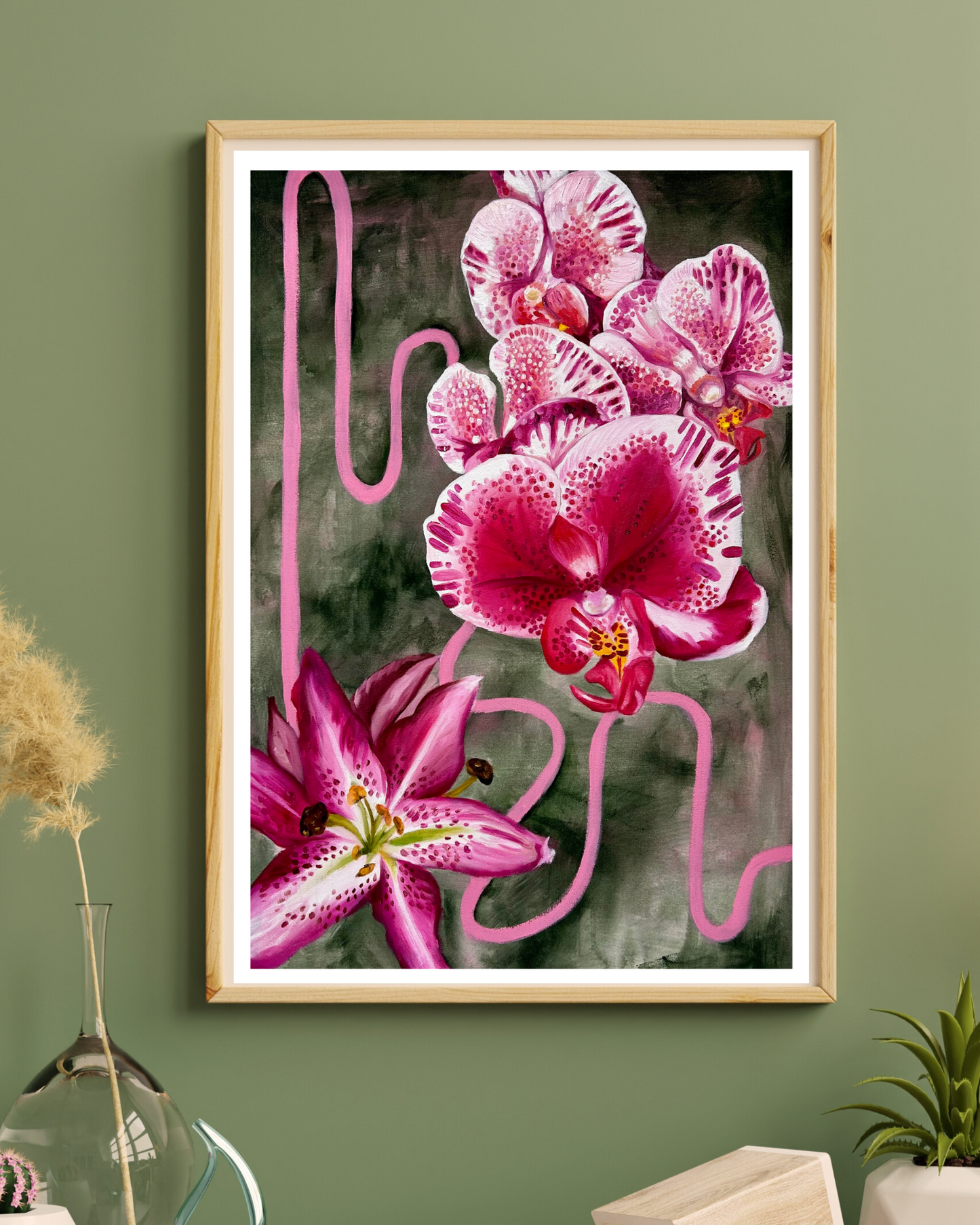 Orchid & Lily Print
