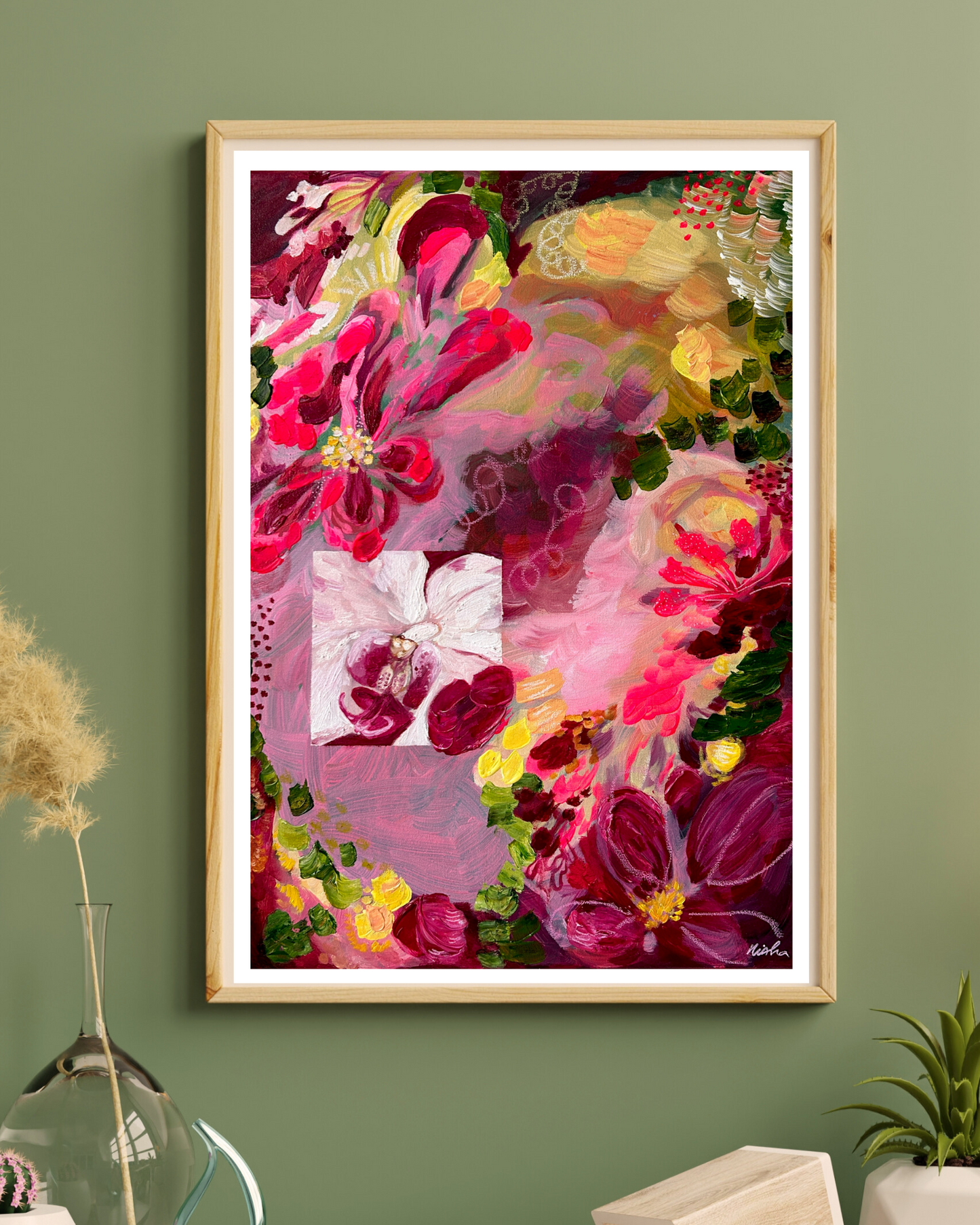 Flowers in Fluorescent Print