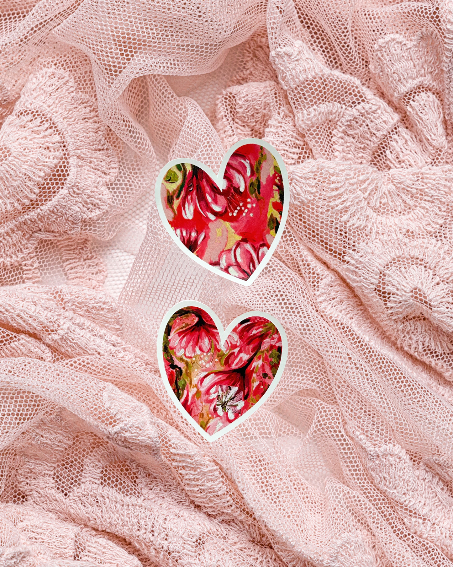 Heart Flower Stickers