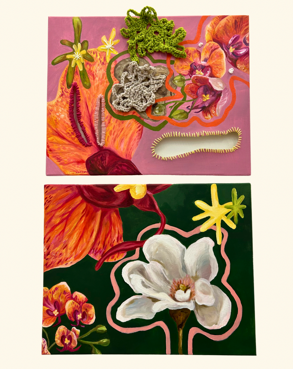  Continuation of Flowers, Diptych (2023)