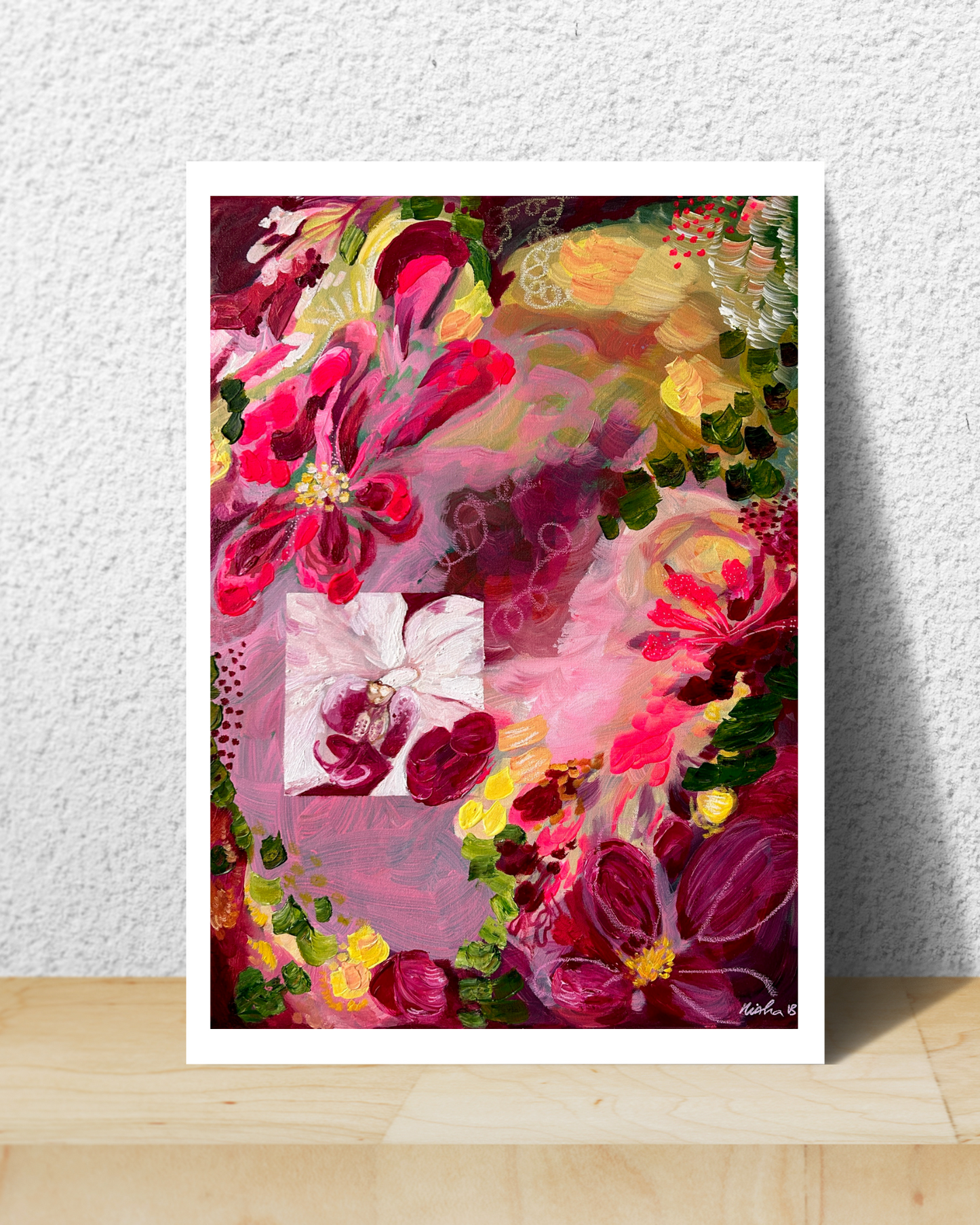 Flowers in Fluorescent Print